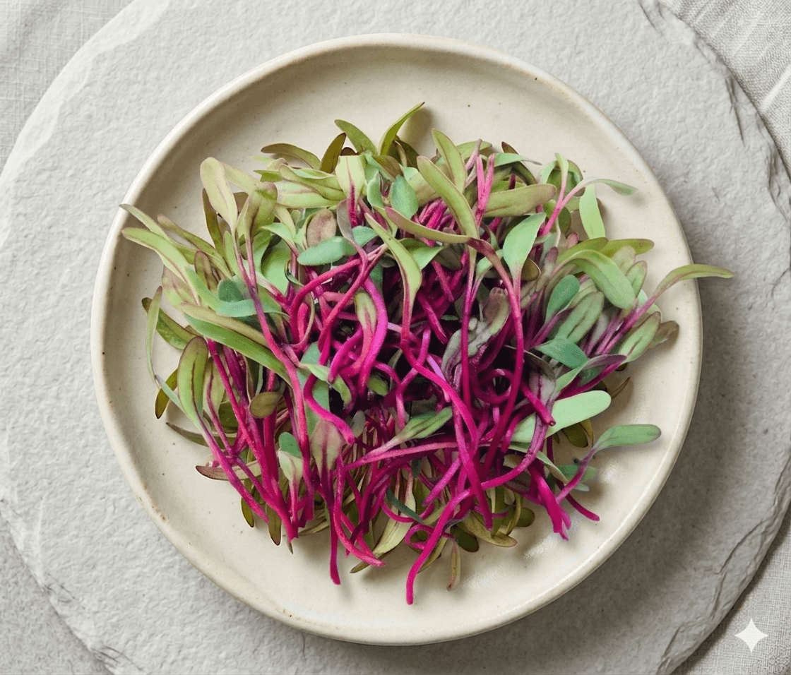 Beetroot microgreens
